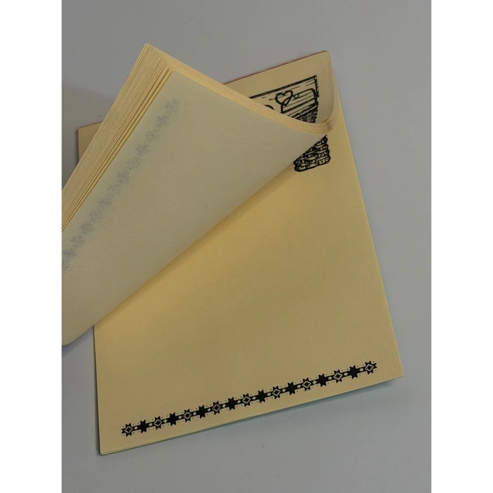 VTG Longaberger Notepad Basket Notes Cream Stationery Collectible Office Decor